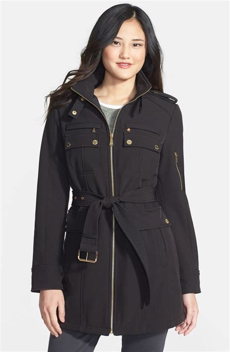 michael kors soft shell lightweight baseball jacket black|packable jacket michael kors.